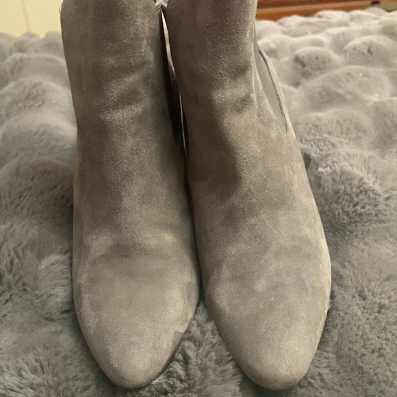 Cole Haan Women's Suede Ankle Boots - gray 8 - Picture 2 of 9